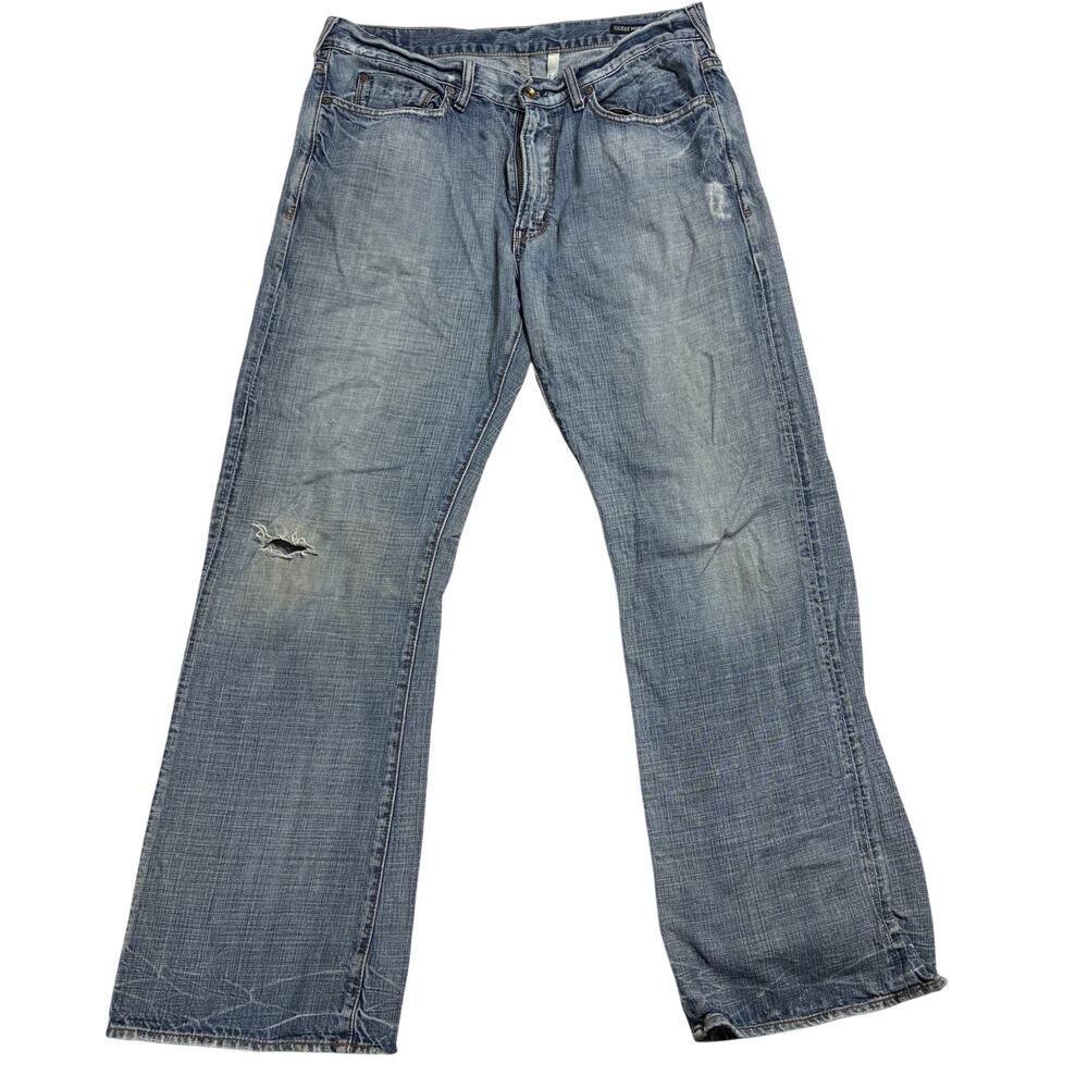 Guess Premium Jeans Mens Actual 36 x 31 Cliff Bootcut Faded Denim Y2k Distressed